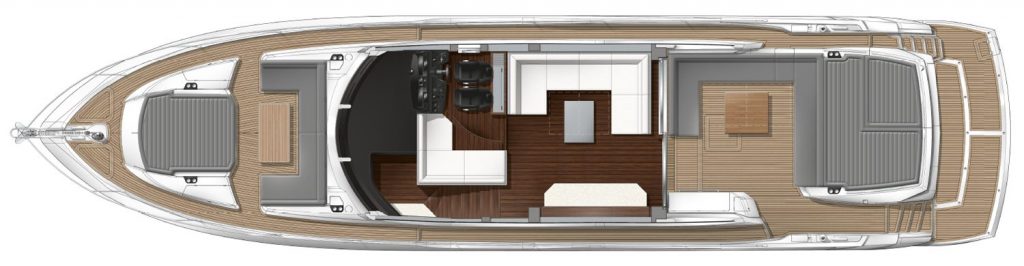 Sunseeker Predator 74 Sportsfly for Sale Brokerage FYS Baleares layout