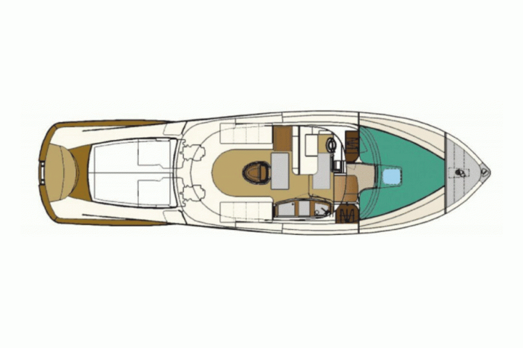 Aquariva-Centro-layout Riva Aquariva Cento 33 for sale brokerage FYS Baleares