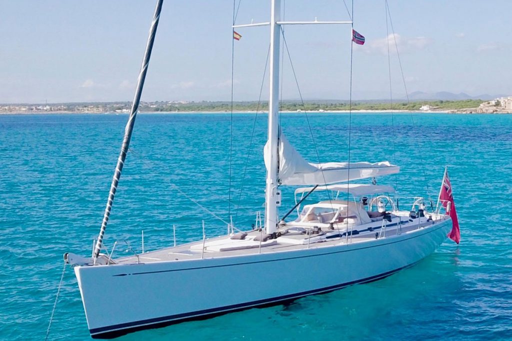 Swan 70 Caveo for sale at Flensburger Yacht Service Mallorca office