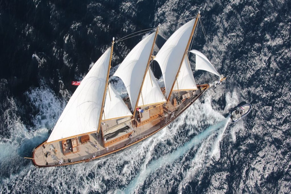 Sailing Yacht Creole Gucci Charter three-masted schooner FYS Mallorca