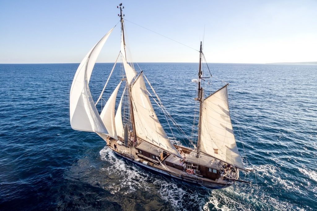Rafael Verdera sailing yacht for charter Rafael Verdera classic sailing yacht for charter for more than 12 people FYS Mallorca Spain