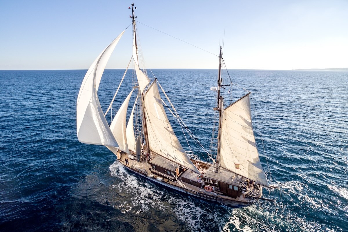 Rafael Verdera classic sailing yacht for charter for more than 12 people FYS Mallorca Spain