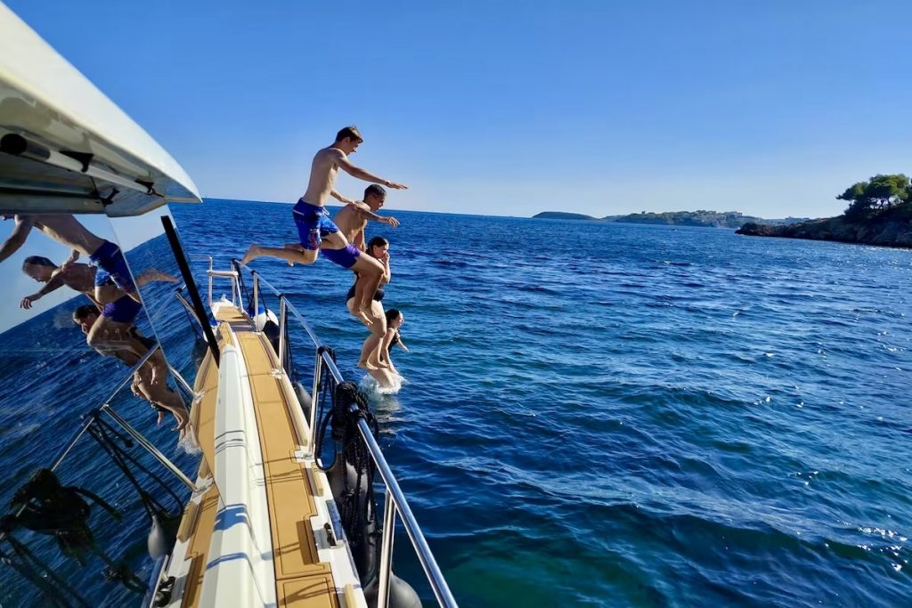 e sea electric solar catamaran for charter Eco,Catamaran,Jumping e sea electric solar catamaran for charter FYS Mallorca Palma 12 guests water toys