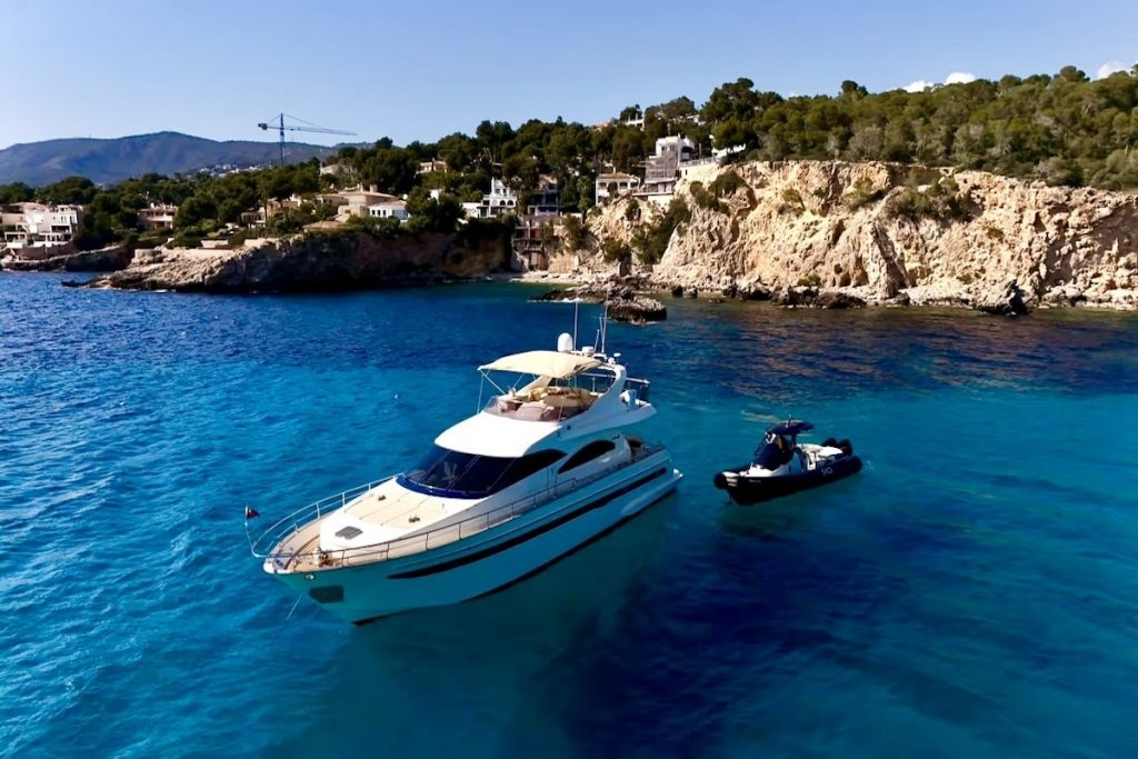 Astondoa 72 Lady Elbaum for charter Mallorca Ibiza motor yacht FYS Mallorca 4 cabins water toys sea bob wakeboard waterski