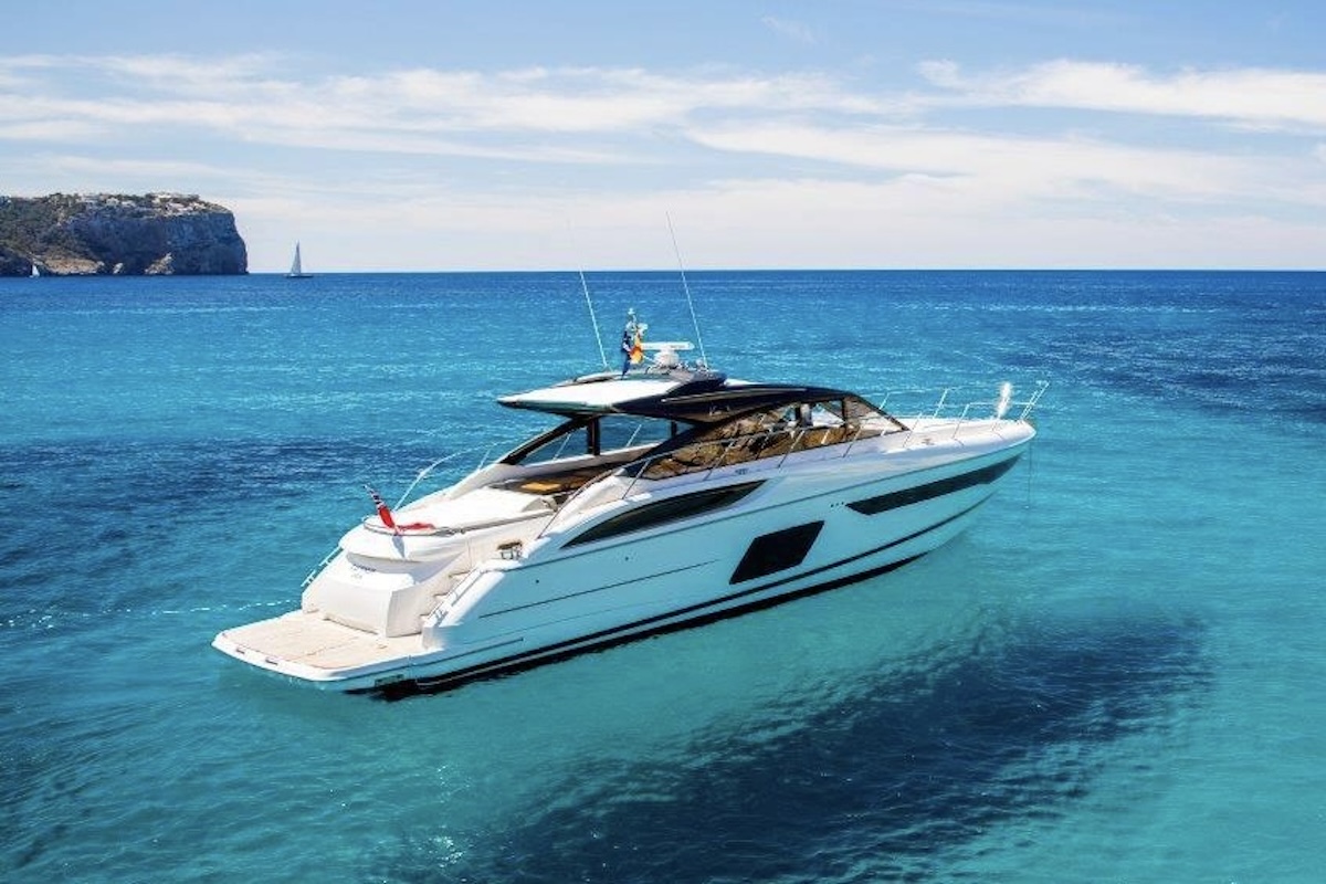 Princess V58 CHLOE for charter motor yacht, Ibiza, 10 guests, wakeboard, fys Mallorca, AC