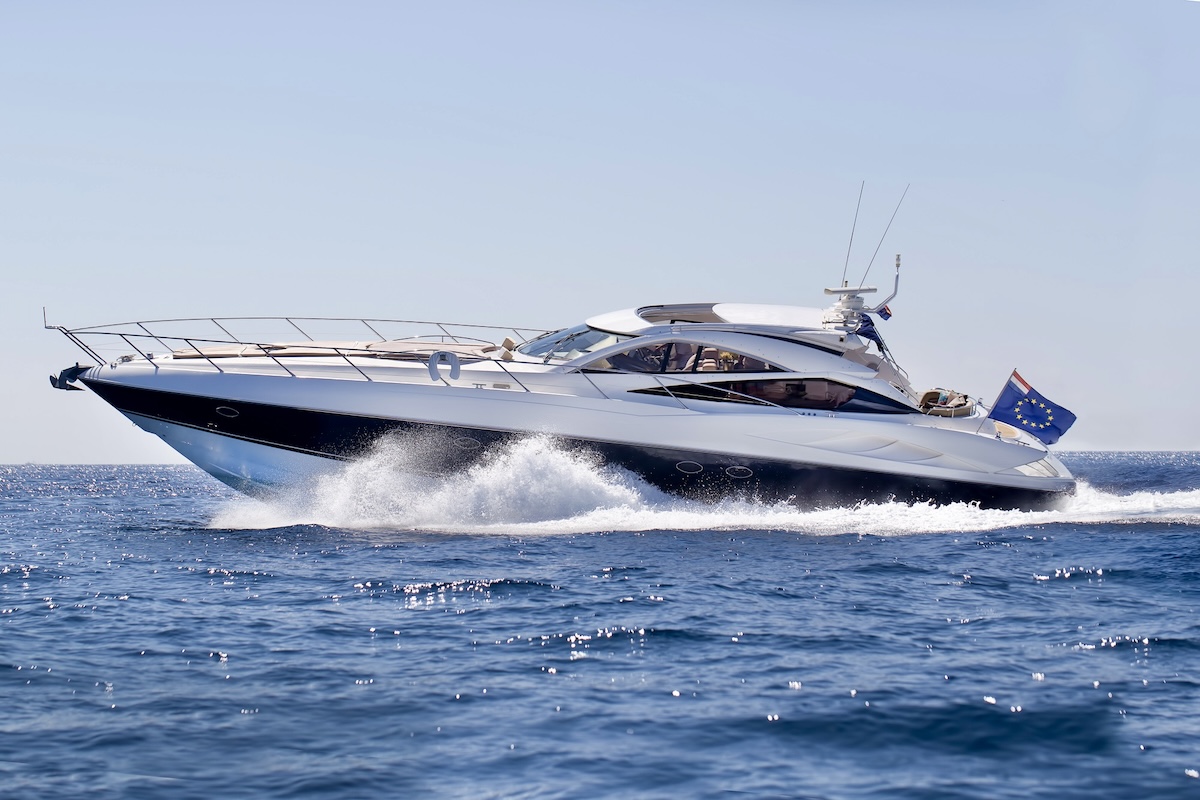 Sunseeker Predator 68 Tranquility III for charter motor yacht, Ibiza, 12 guests, wakeboard, fys Mallorca, AC